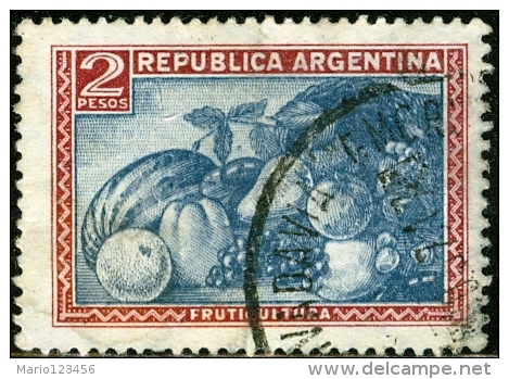 ARGENTINA, 1936, COMMEMORATIVO, AGRICOLTURA, FRANCOBOLLO USATO, Scott 447 - Oblitérés