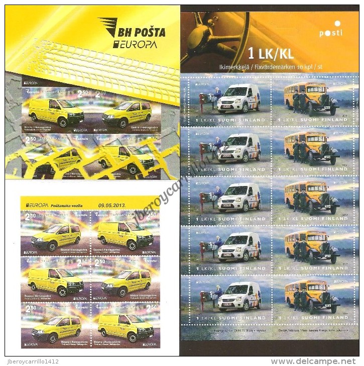 EUROPA 2013- TEMA ANUAL “LOS VEHICULOS POSTALES"- COLECCIÓN  DE LOS 20 CARNETS  OFICIALES  EMITIDOS - Volledig Jaar