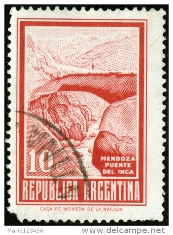 ARGENTINA, 1971, PANORAMI, PONTI, FRANCOBOLLO USATO, Scott 928 - Gebraucht