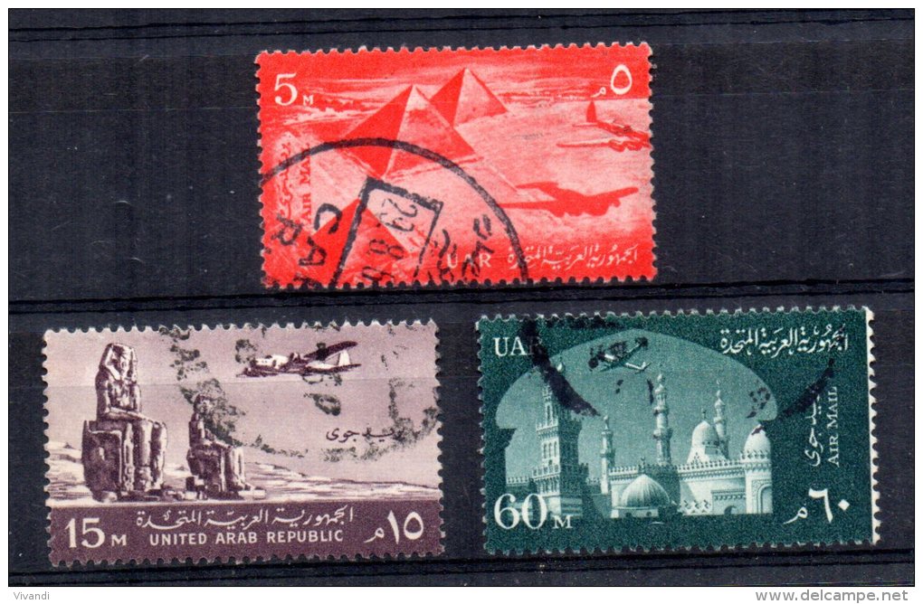 Egypt - 1959 - Airmails (Part Set) - Used - Used Stamps