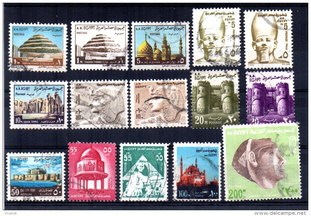 Egypt - 1972 - Definitives (Part Set) - Used - Oblitérés