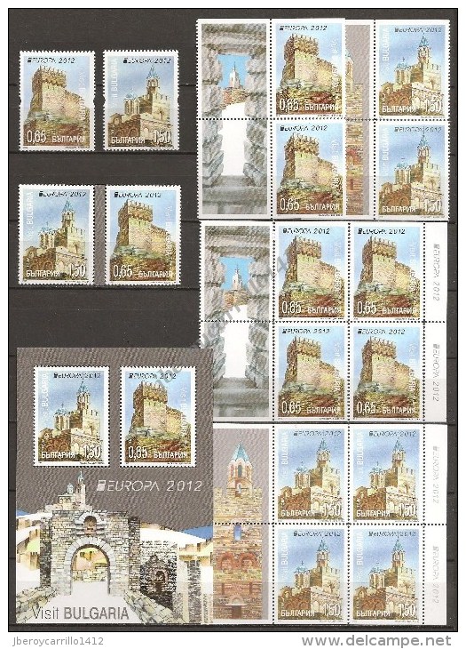 EUROPA 2012- “VISITAR ..." - COLECCIÓN  COMPLETÍSIMA  DE SELLOS + HOJITAS y HOJAS BLOQUE.-TEMÁTICA EMITIDA POR 65 PAÍSES