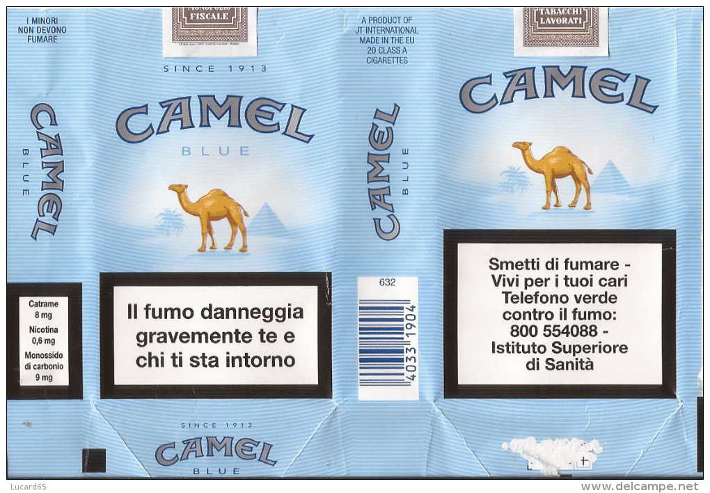 TABACCO - CAMEL COLLECTORS -  CAMEL BLUE  - EMPTY SOFT PACK ITALY - - Empty Tobacco Boxes