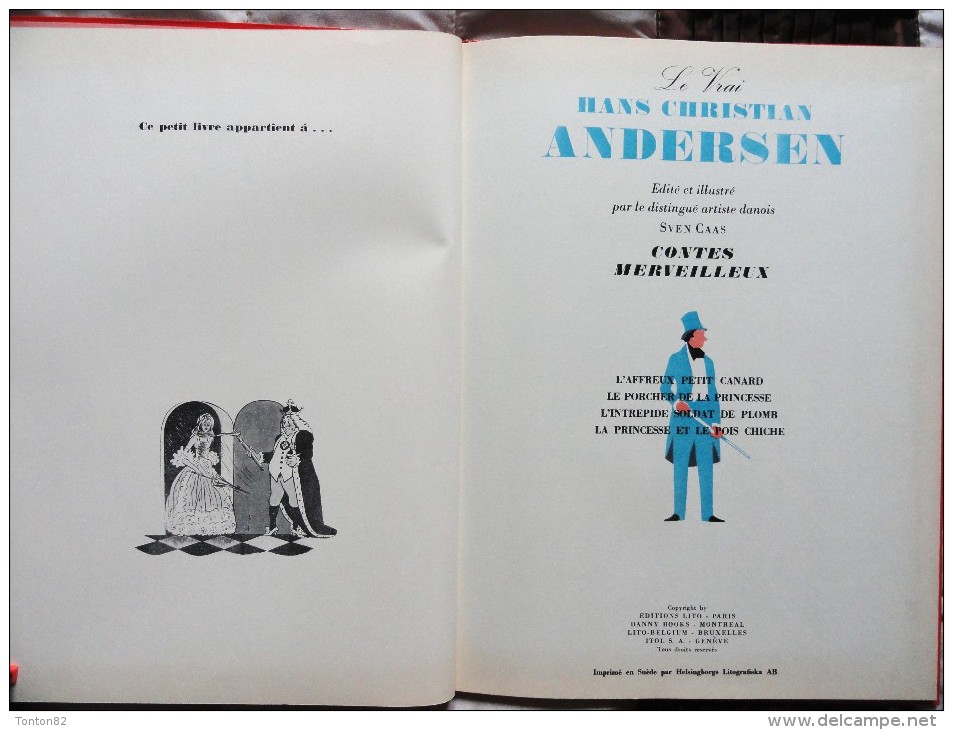 Hans Christian ANDERSEN - Contes Merveilleux - Albums LITO - ( 1956 ) . - Cuentos