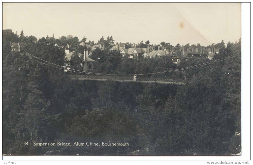 DORSET - BOURNEMOUTH -  SUSPENSION BRIDGE, ALUM CHINE RP Do589 - Bournemouth (hasta 1972)