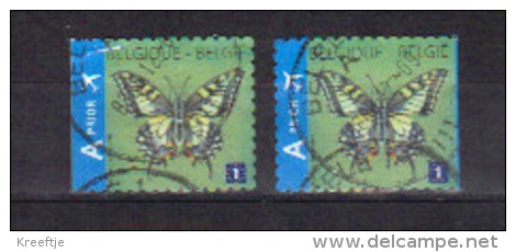 Vlinders Papillons OBP 4256 + OBP 4256a - Used Stamps