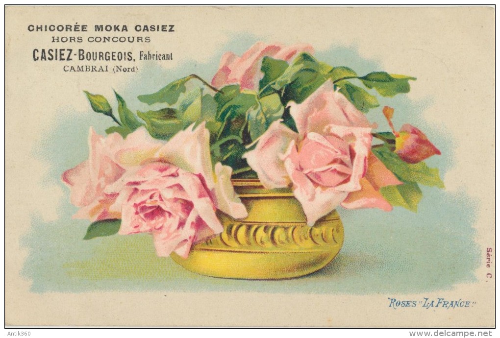 CPA Fleurs - Vase De Roses - Chicorée Moka Casiez Hors Concours CASIEZ-BOURGEOIS Cambrai - Andere & Zonder Classificatie