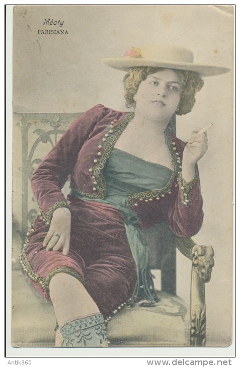 CPA Célébrité - Artiste Méaty - Parisiana - Colorisée - Femmes Célèbres