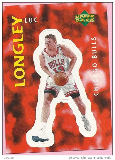 Sticker - UPPER DECK, 1997. - Basket / Basketball, No 204 - Luc Longley, Chicago Bulls - Sonstige & Ohne Zuordnung