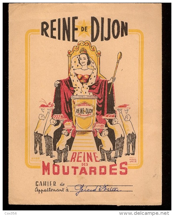 PROTÈGES CAHIERS ILLUSTRÉES"REINE Des MOUTARDES De DIJON - Protège-cahiers