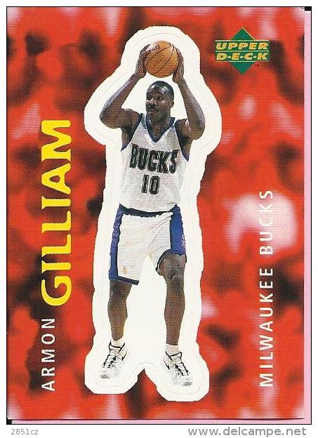 Sticker - UPPER DECK, 1997. - Basket / Basketball, No 264 - Armon Gilliam, Milwaukee Bucks - Andere & Zonder Classificatie