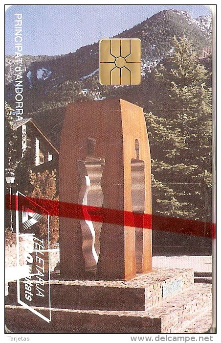AND-025 TARJETA DE ANDORRA CONSTITUCION  NUEVA-MINT CON BLISTER - Andorra