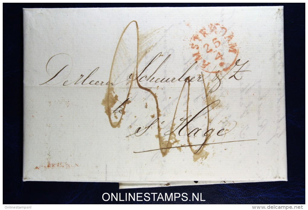 Complete Brief  Van Amsterdam Naar Den Haag, 1826 - ...-1852 Voorlopers