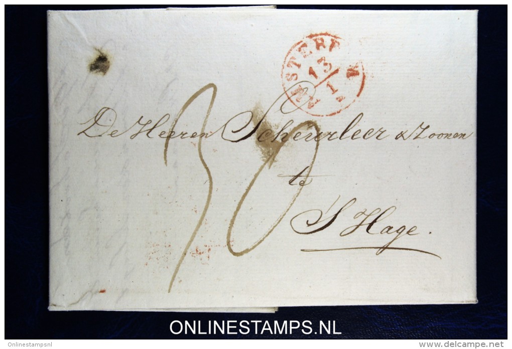 Complete Brief  Van Amsterdam Naar Den Haag, 1844 - ...-1852 Préphilatélie