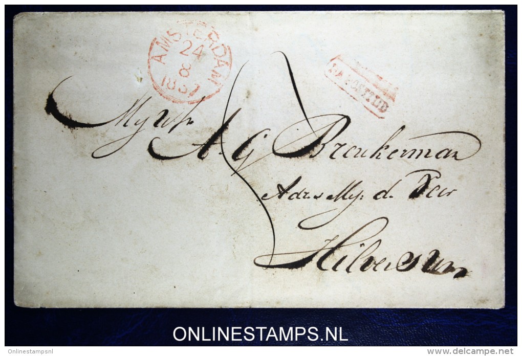 Omslag  Van Amsterdam Naar Hilversum, 1837 Na Poststijd - ...-1852 Voorlopers