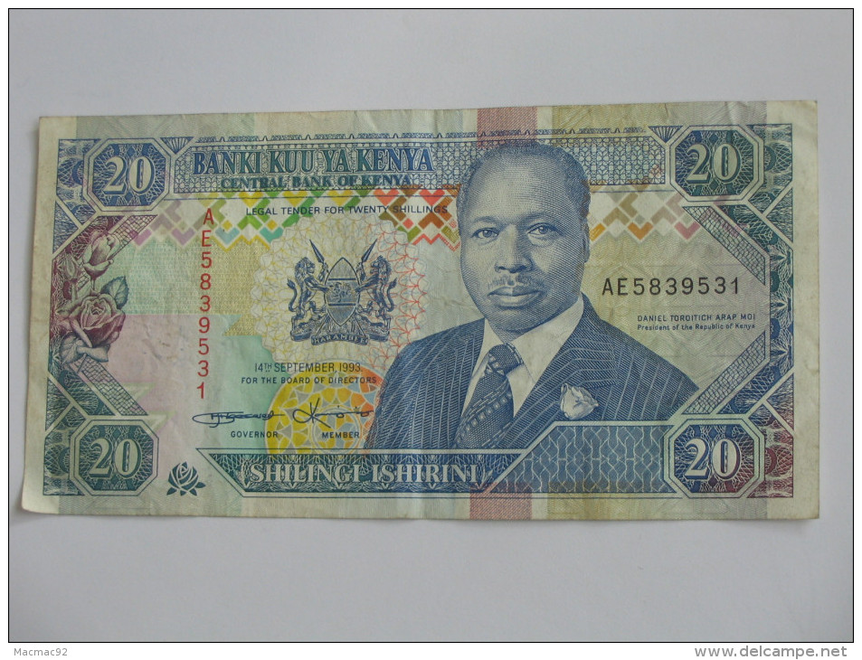 20 Twenty Shillings -Central Bank Of  KENYA **** EN ACHAT IMMEDIAT **** - Kenia