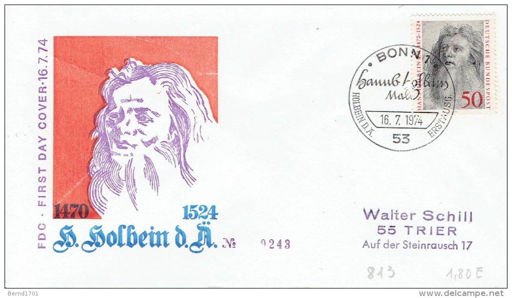 Germany - FDC Mi-Nr. 813 (y828)- - 1971-1980