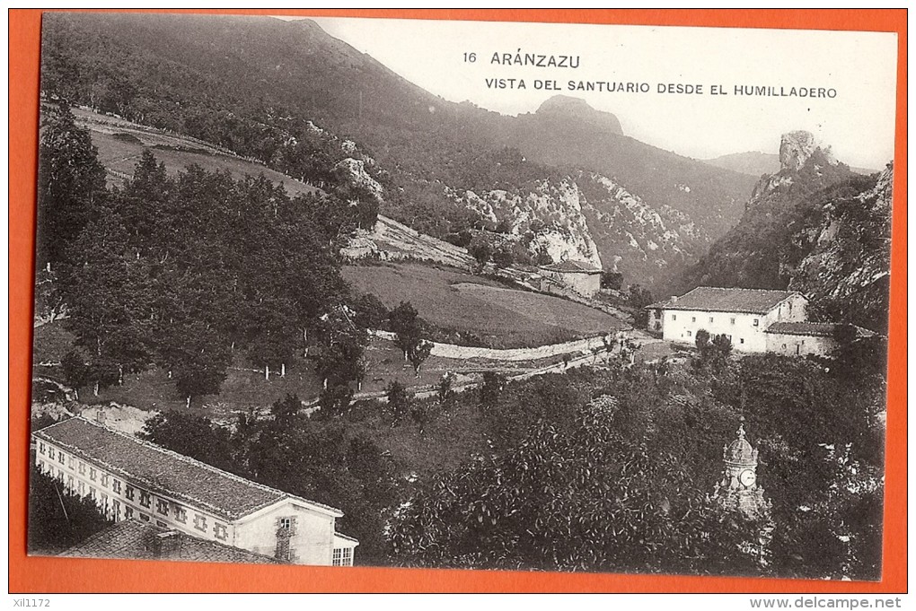 PO-18 Arànzazu Arantzazu  Vista Del Santuario Desde El Humilladero. Non Circulé. Hauser Y Memet Madrid 16 - Autres & Non Classés