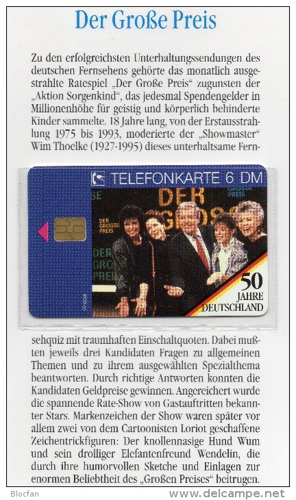 50 Jahre Deutschland TK O 910/96 ** 40€ Telefonkarte Fernsehschau Der Große Preis W.Thoelke TV-show Tele-card Of Germany - O-Serie : Serie Clienti Esclusi Dal Servizio Delle Collezioni