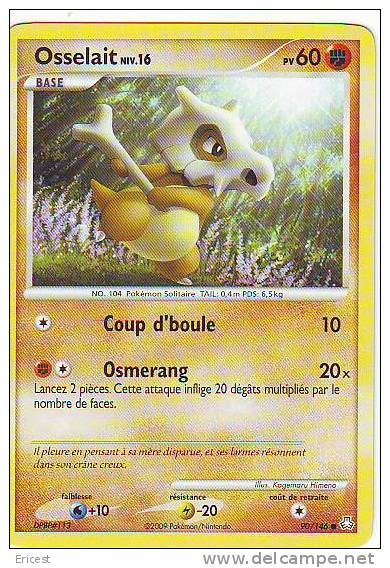 CARTE POKEMON OSSELAIT NIV 16 90/146 NEUVE - Altri & Non Classificati