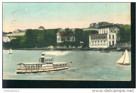 Mülheim Ruhr - Menden Restaurant Ruhrtal August Schmitz Dampfschiff Victoria 12.4.1914 - Muelheim A. D. Ruhr