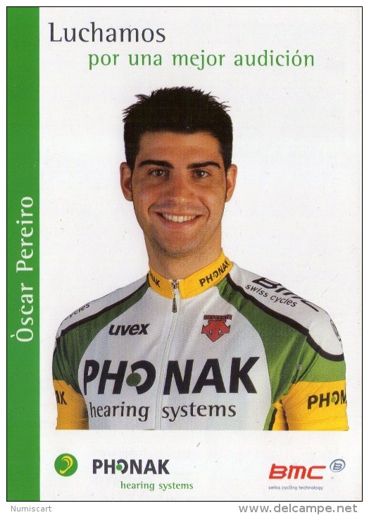 Oscar Pereiro.. Cyclisme.. Sponsor "Phonak Hearin Systems".. "BMC".. Tour De France - Cycling