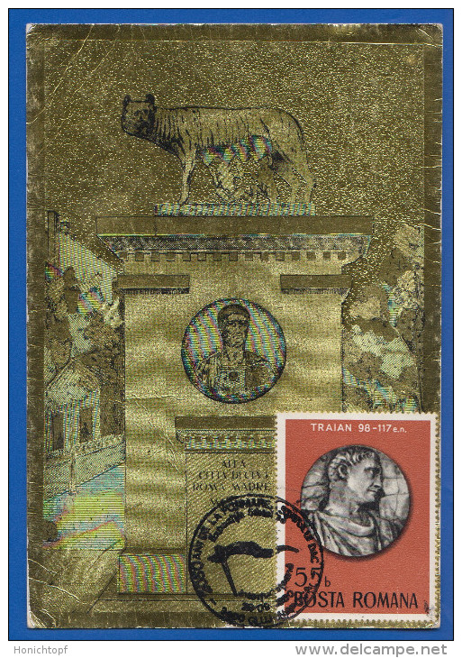Rumänien; Maximumcarte; Cluj; Lupa Capitolina; Lupoaica; 2050 Ani De La Statul Dac; 1980 - Maximumkarten (MC)