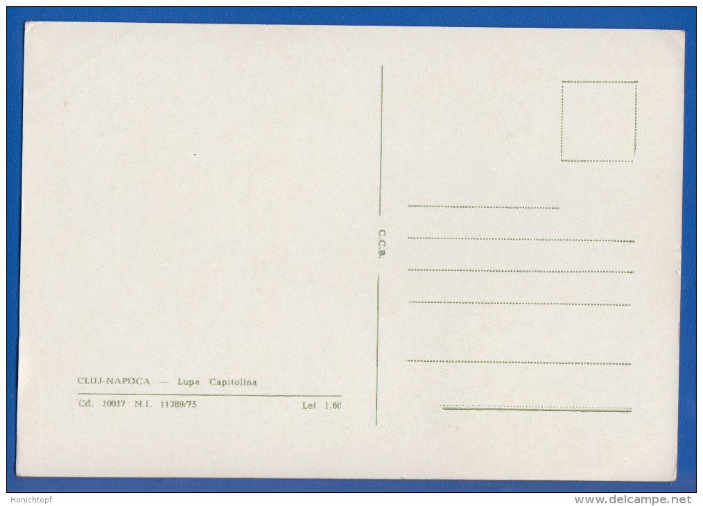 Rumänien; Maximumcarte; Cluj; Lupa Capitolina; Lupoaica; 2050 Ani De La Statul Dac; 1980 - Cartes-maximum (CM)