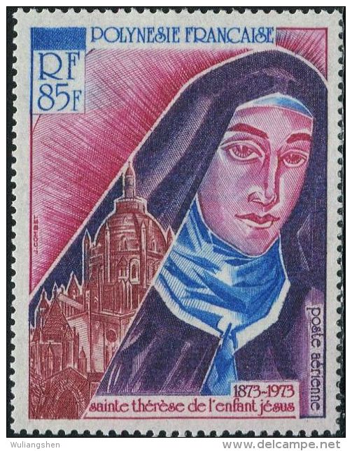 FN1213 Polynesia 1973 Mother Theresa And Churches 1v MNH - Unused Stamps