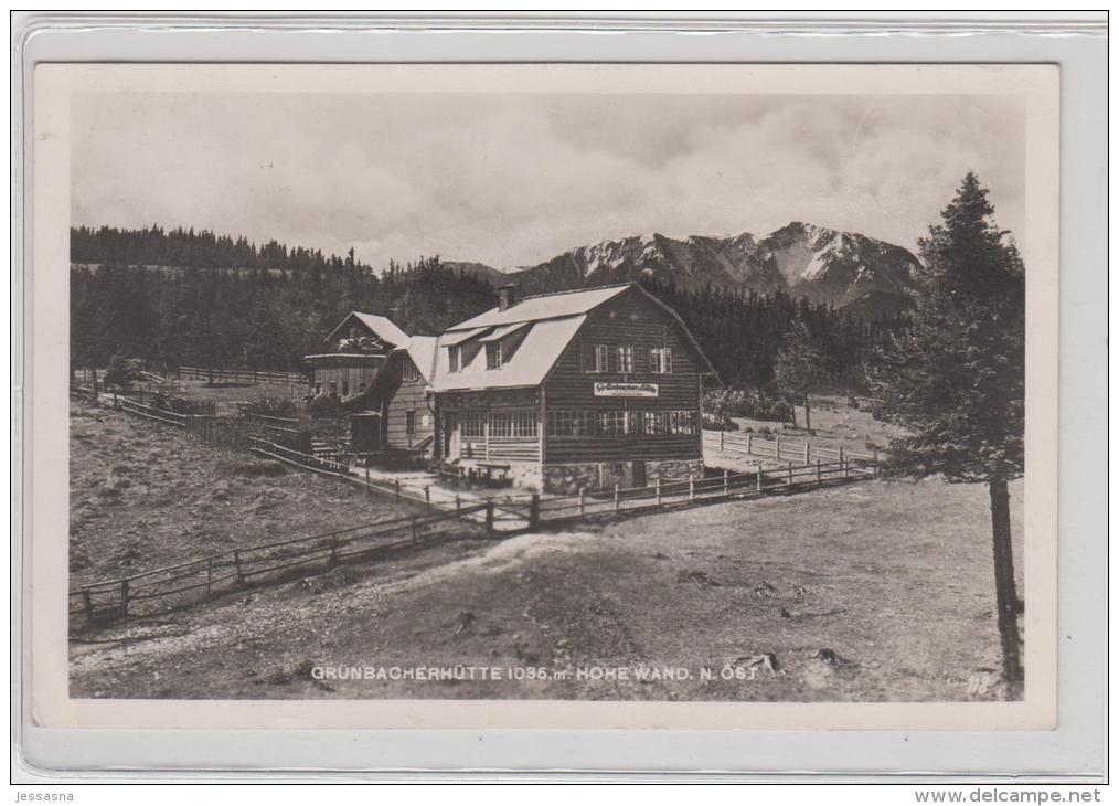 AK - Hohe Wand - Grünbacherhütte  - 1939 - Kastenstempel - Wiener Neustadt