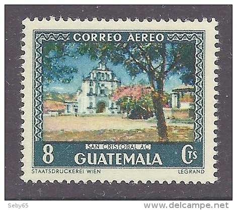 Guatemala 1950 Historic Monuments - Tourism, Tourisme, Church, Eglise San Cristobal AC MNH - Guatemala