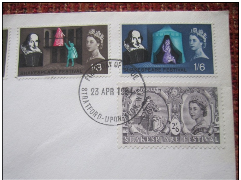 GB Fdc 1964-04-23 Shakespeare Festival Theatre Writer A 2,50 Euro - Theater