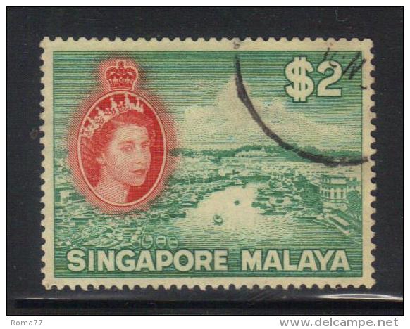 W16 - SINGAPORE , 2 Dollari N. 41 Usato - Singapore (...-1959)