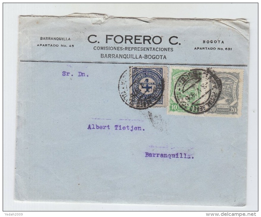 Colombia SCADTA AIRMAIL COVER 1926 - Colombia