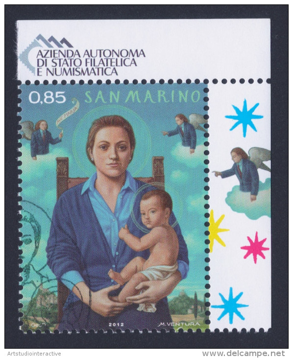 2012 SAN MARINO "NATALE 2012" SINGOLO ANNULLO PRIMO GIORNO - Used Stamps