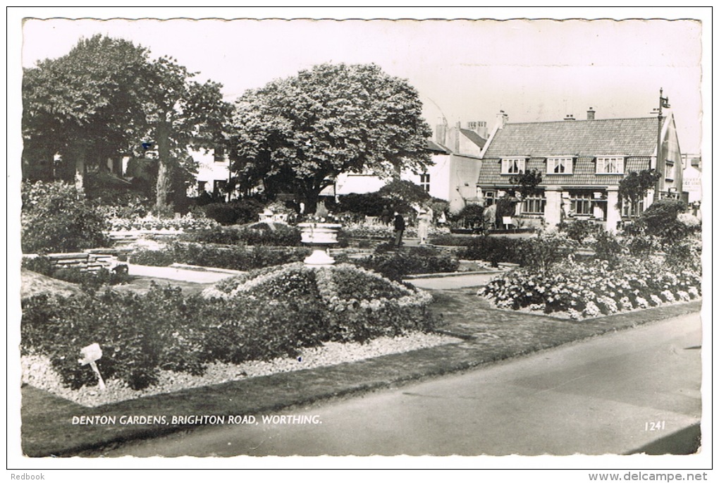 RB 996 -  1965 Real Photo Postcard -  Denton Gardens &amp; Houses - Brighton Road Worthing Sussex - Worthing