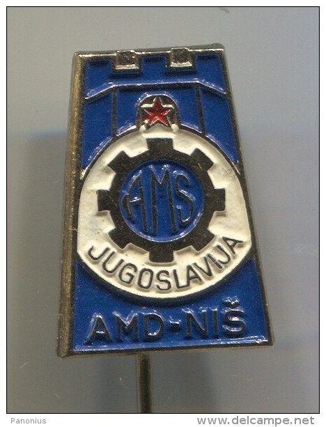 AMS - Auto Moto Federation, Yugoslavia, Nis, Badge, Pin - Autres & Non Classés