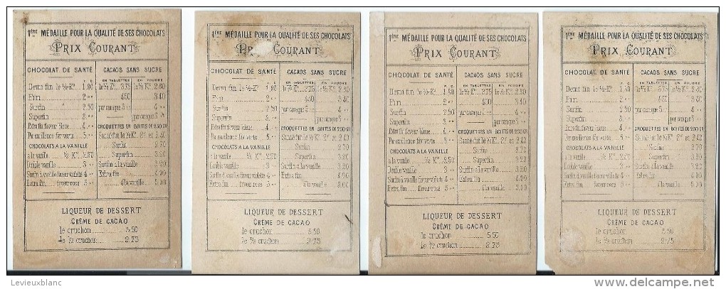 4 Chromos Ibled / à Fond Doré/ Les Mois /Janvier-juillet-Octobre-Novembre/ Vers 1880-85    IM775 - Ibled