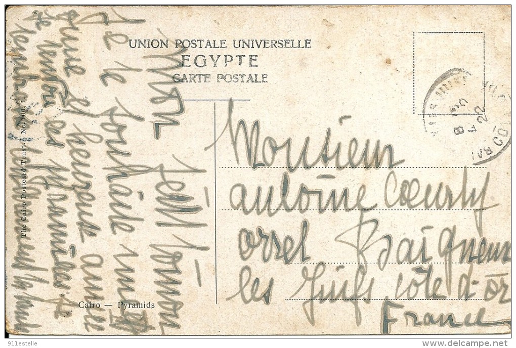 Egypte   , CAIRO  ,   PYRAMIDS    ( Voir Verso ) - Pyramides