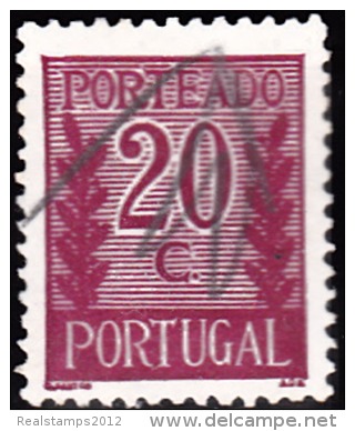 PORTUGAL  (PORTEADO) - 1940.   Valor Ladeado De Ramos  20 C.  D. 12 3/4   (o)   MUNDIFIL  Nº 56a - Gebruikt