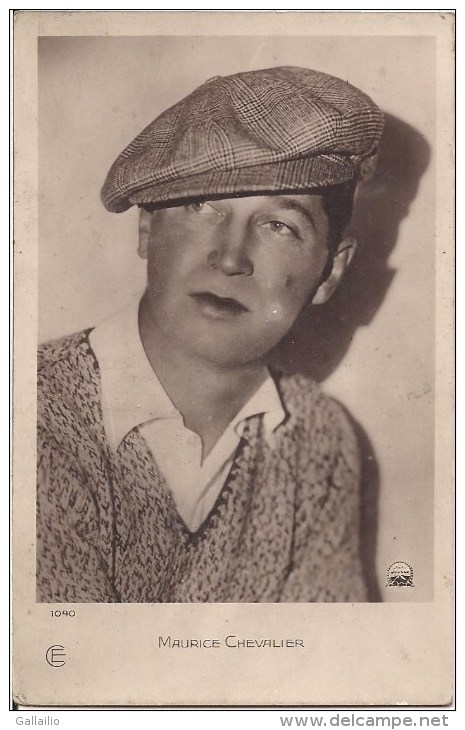 MAURICE CHEVALIER CHANTEUR  CPSM NO 1040 - Artisti