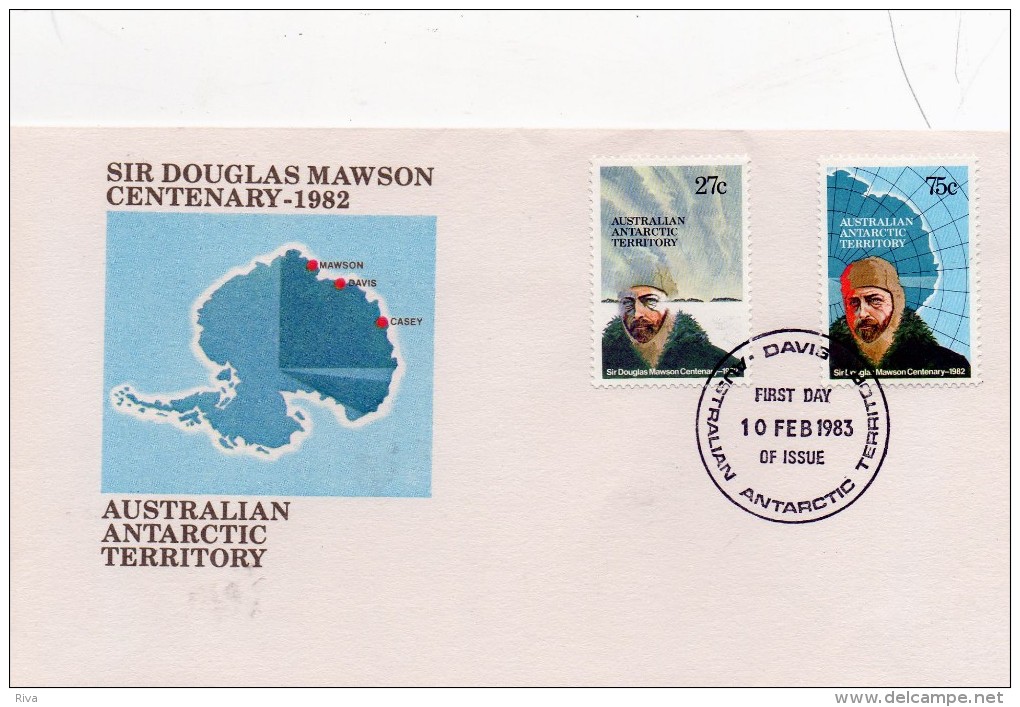 Pli E 1° Jour Du 10/2/1983 ( Sir Douglas Mawson ) - FDC