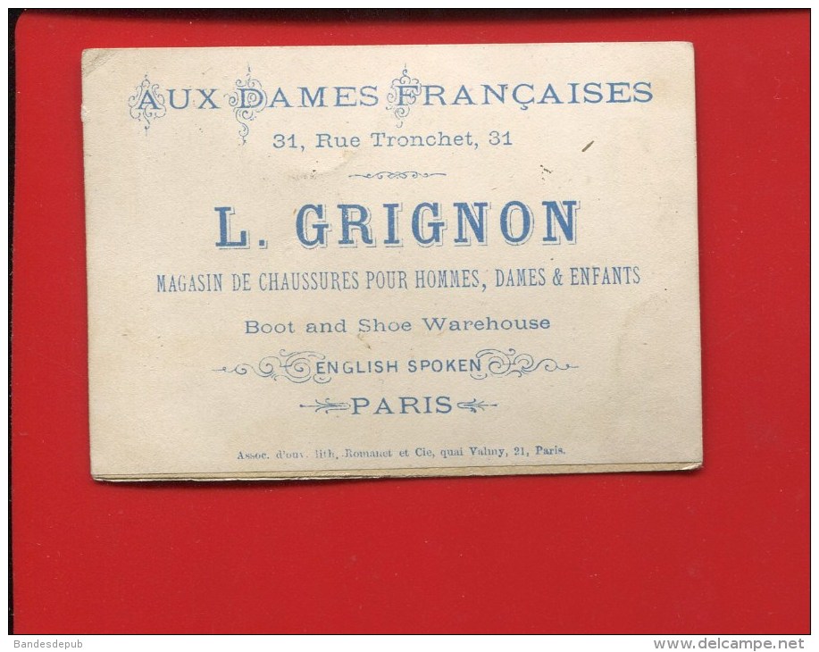 PARIS GRIGNON RUE TRONCHET CHROMO COUTUME DANSE BOURREE AUVERGNE ? ROMANET - Other & Unclassified