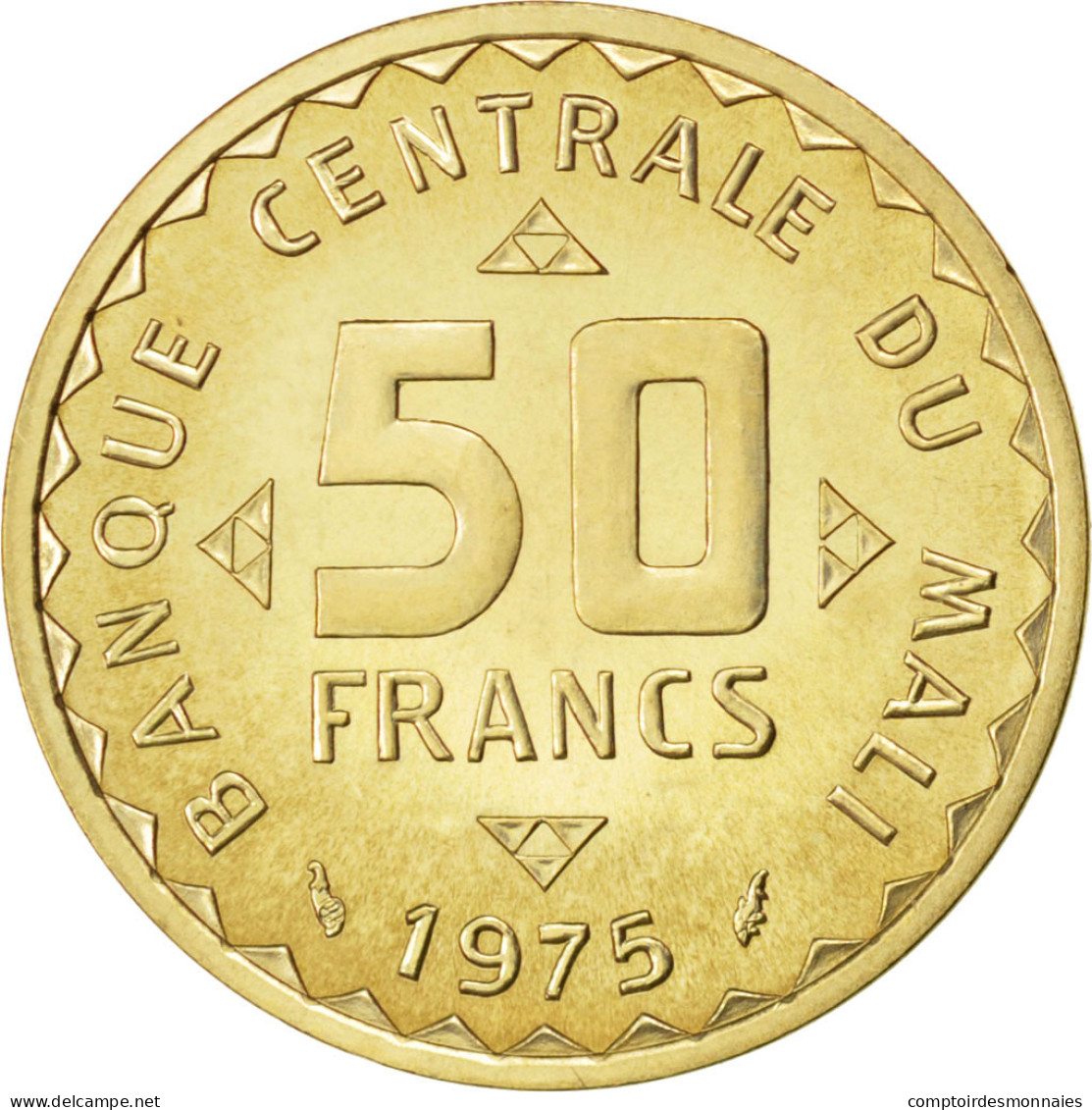 Monnaie, Mali, 50 Francs, 1975, SUP+, Nickel-brass, KM:E1 - Autres – Afrique