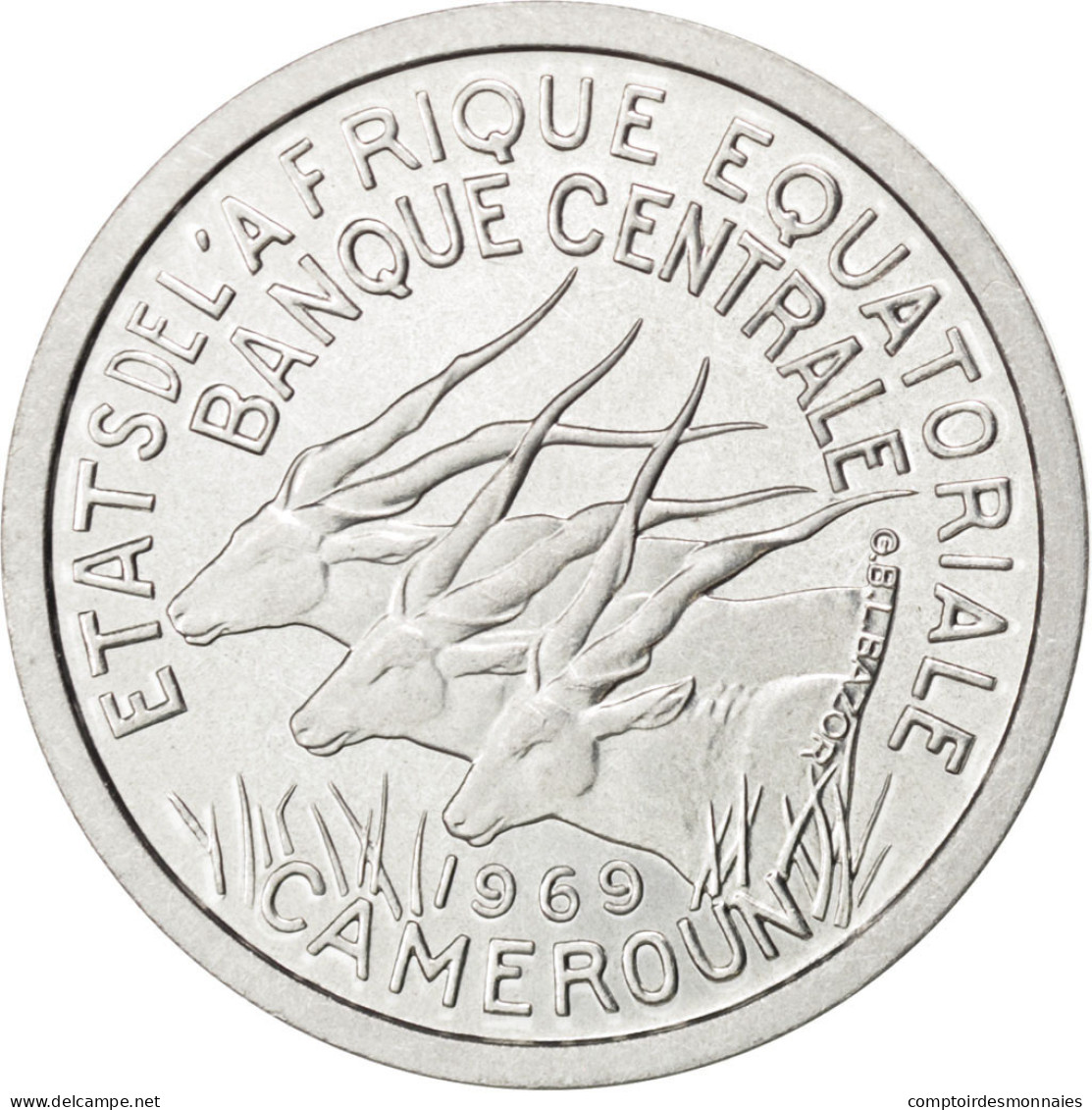 Monnaie, États De L'Afrique équatoriale, Franc, 1969, Paris, SPL, Aluminium - Cameroon