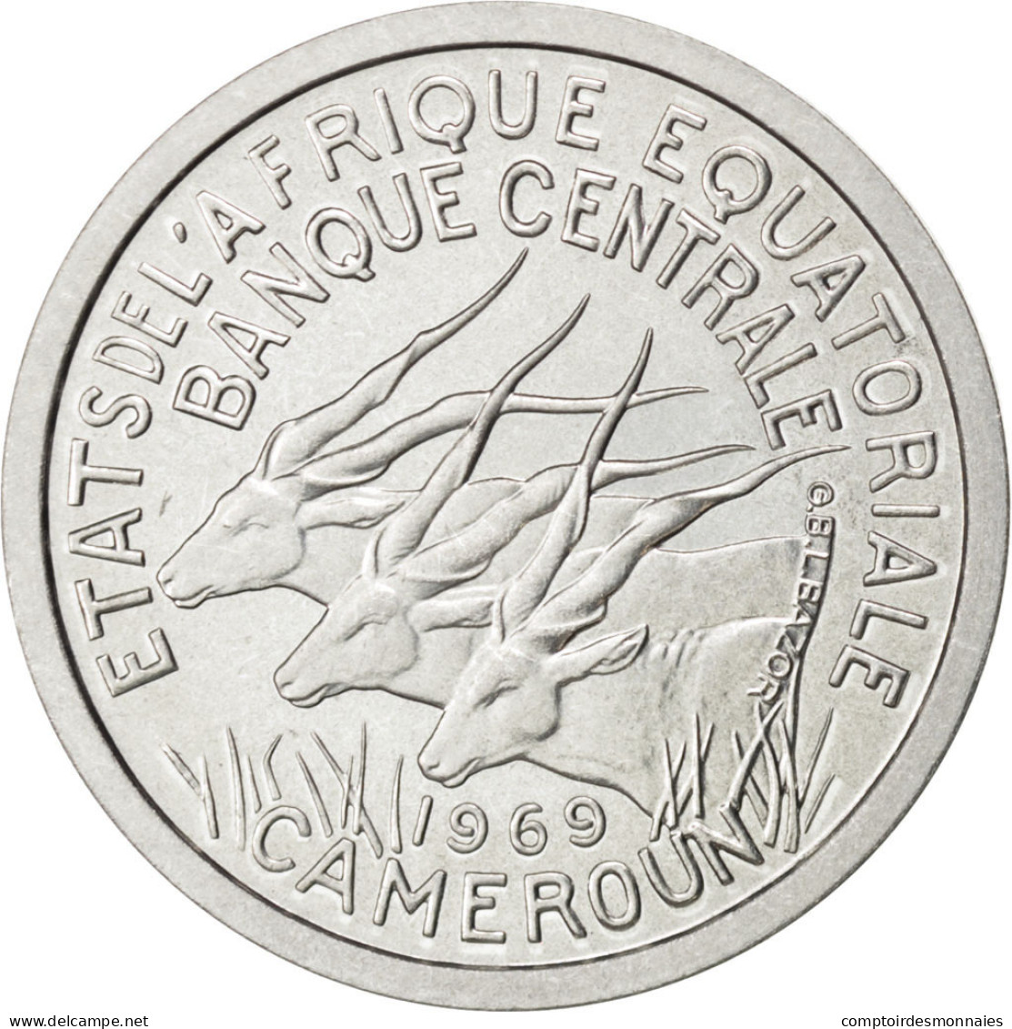 Monnaie, États De L'Afrique équatoriale, Franc, 1969, Paris, SPL, Aluminium - Camerun