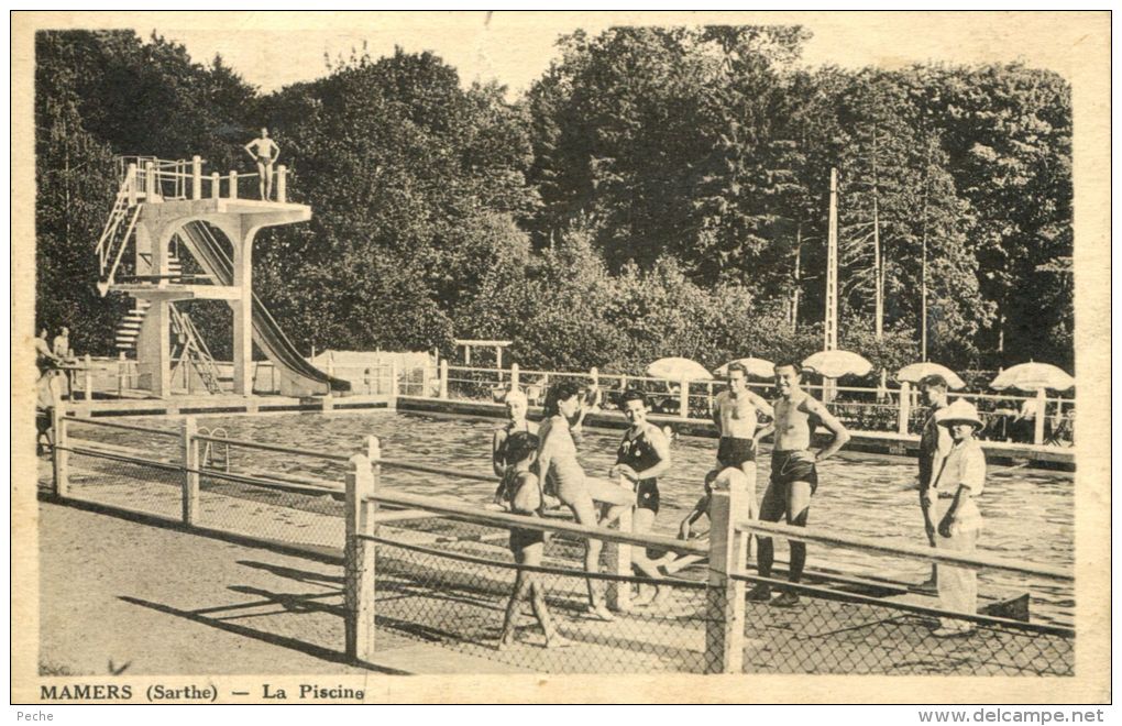 N°40601 -cpa Mamers -la Piscine- - Nuoto