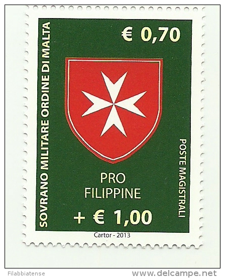 2013 - Sovrano Militare Ordine Di Malta 1188 Pro Filippine ---- - Briefmarken