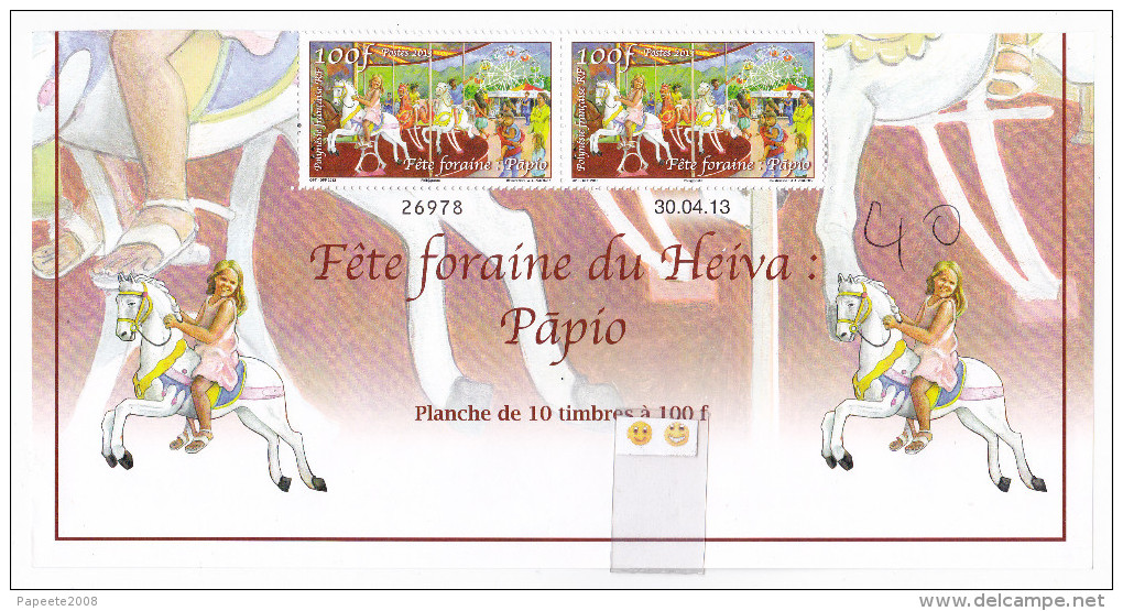 Polynésie Française / Tahiti - Fête Foraine Du Heiva - Papio / 100 F / Numéroté Et Daté / 2013 - Ongebruikt