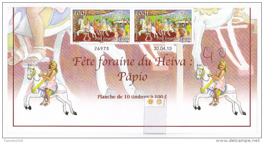 Polynésie Française / Tahiti - Fête Foraine Du Heiva - Papio / 100 F / Numéroté Et Daté / 2013 - Neufs